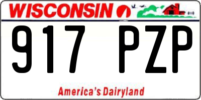 WI license plate 917PZP