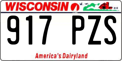 WI license plate 917PZS