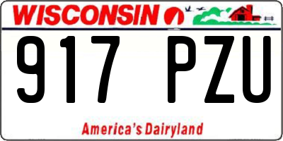 WI license plate 917PZU