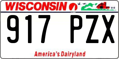 WI license plate 917PZX