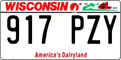 WI license plate 917PZY