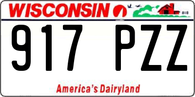 WI license plate 917PZZ