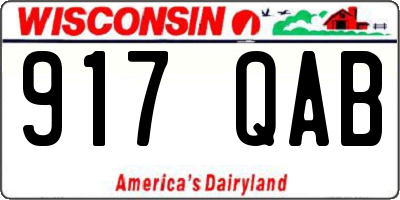 WI license plate 917QAB