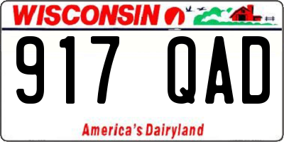 WI license plate 917QAD