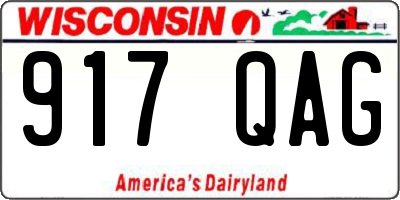 WI license plate 917QAG