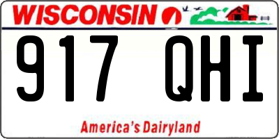 WI license plate 917QHI