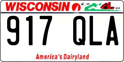 WI license plate 917QLA