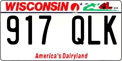WI license plate 917QLK