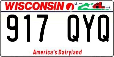 WI license plate 917QYQ