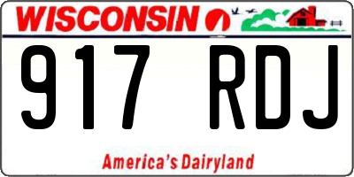 WI license plate 917RDJ
