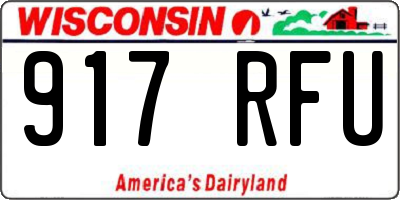 WI license plate 917RFU