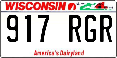 WI license plate 917RGR