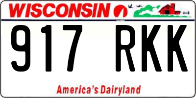 WI license plate 917RKK