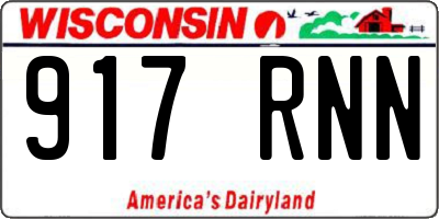 WI license plate 917RNN