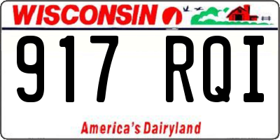 WI license plate 917RQI