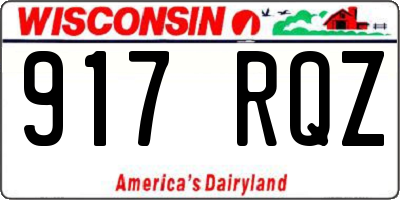 WI license plate 917RQZ