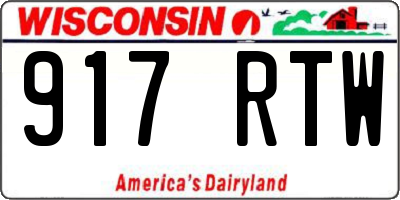WI license plate 917RTW