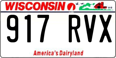 WI license plate 917RVX