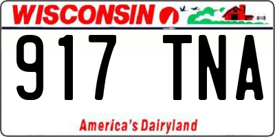 WI license plate 917TNA