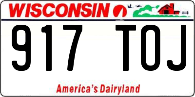 WI license plate 917TOJ