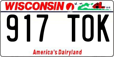 WI license plate 917TOK