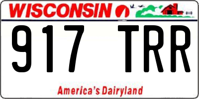 WI license plate 917TRR