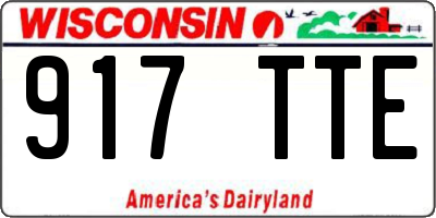 WI license plate 917TTE