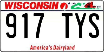 WI license plate 917TYS