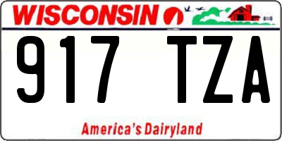WI license plate 917TZA