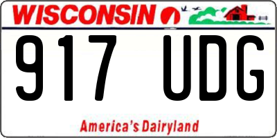 WI license plate 917UDG