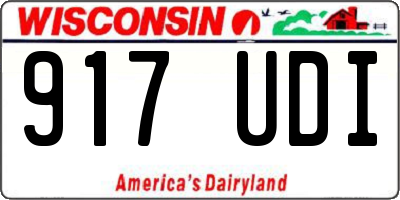 WI license plate 917UDI
