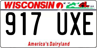 WI license plate 917UXE