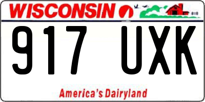 WI license plate 917UXK