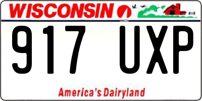 WI license plate 917UXP