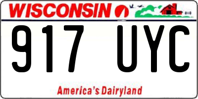 WI license plate 917UYC