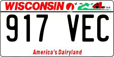 WI license plate 917VEC