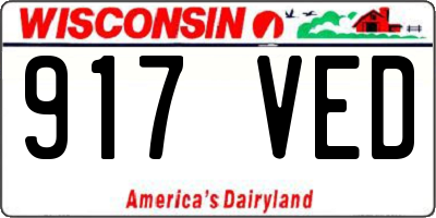 WI license plate 917VED