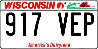 WI license plate 917VEP