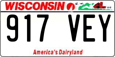 WI license plate 917VEY