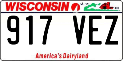 WI license plate 917VEZ