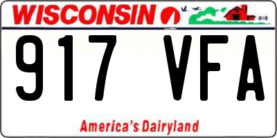 WI license plate 917VFA