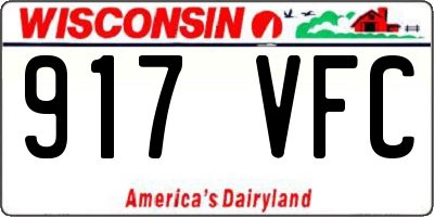 WI license plate 917VFC