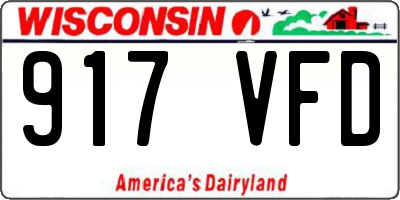 WI license plate 917VFD