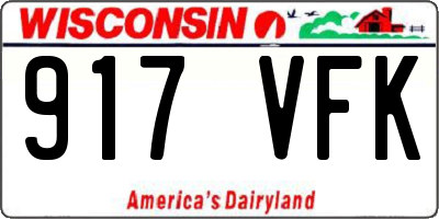 WI license plate 917VFK