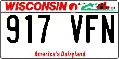 WI license plate 917VFN