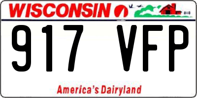 WI license plate 917VFP