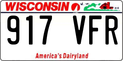 WI license plate 917VFR