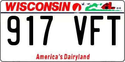 WI license plate 917VFT