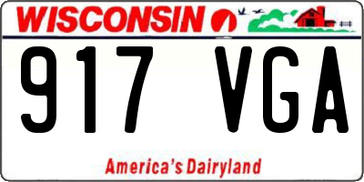 WI license plate 917VGA