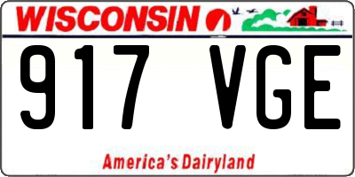 WI license plate 917VGE